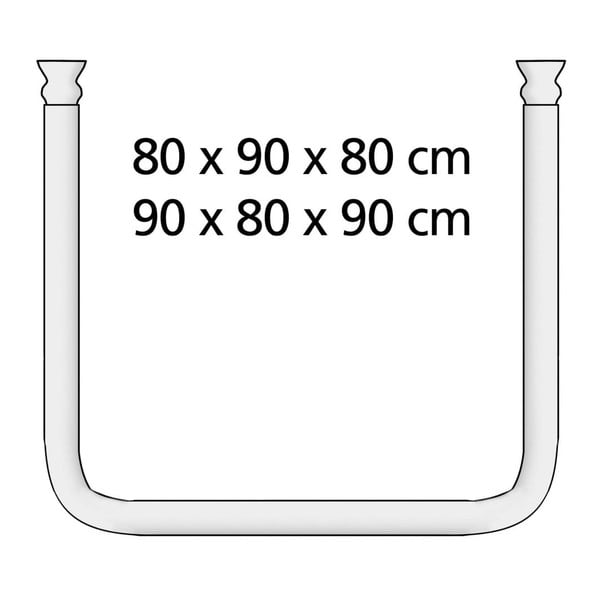 Czarny uniwersalny drążek narożny na zasłonę prysznicową Wenko Black, ø 2 cm-image-4