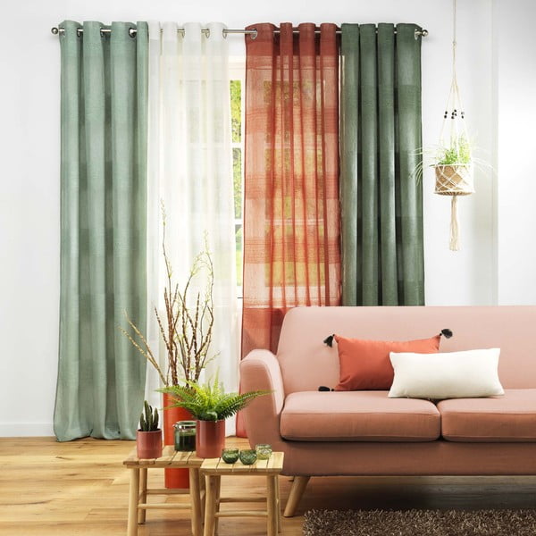 Zielona firanka 140x280 cm Terraza – douceur d'intérieur-image-4