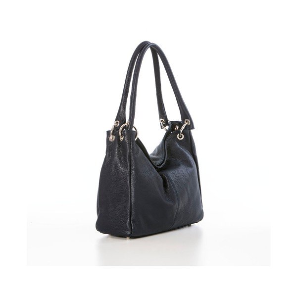 Skórzana torebka Dellio Navy-image-1
