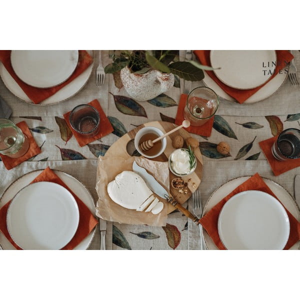 Lniana mata stołowa 35x45 cm Golden Fall – Linen Tales-image-2