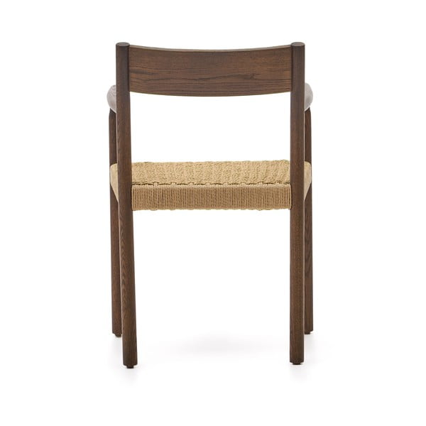 Brązowo-naturalne krzesło z litego drewna dębowego Yalia – Kave Home-image-4