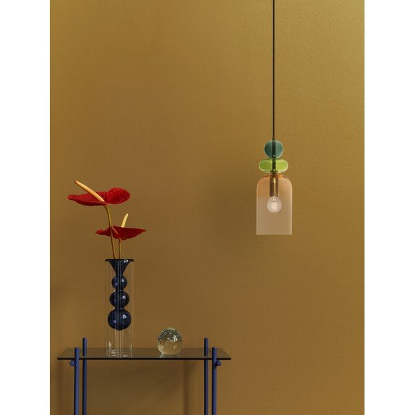 Szklana lampa wisząca w kolorze złota ø 11 cm Murano – Nova Luce-image-1