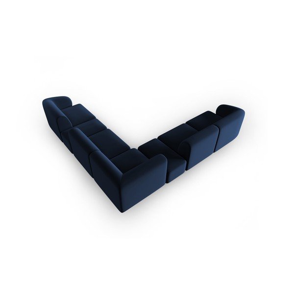 Niebieski aksamitny narożnik Paolo – Milo Casa-image-3