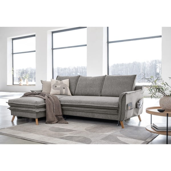 Szary rozkładany narożnik (lewostronny) Charming Charlie – Miuform-image-3