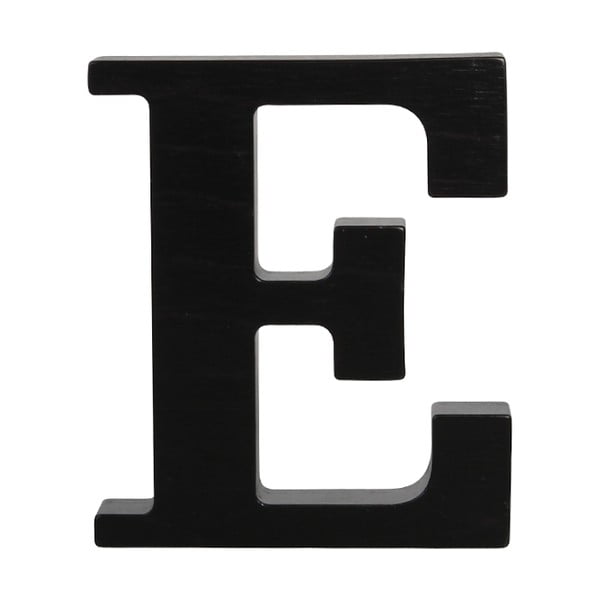 Czarna drewniana litera Typoland E