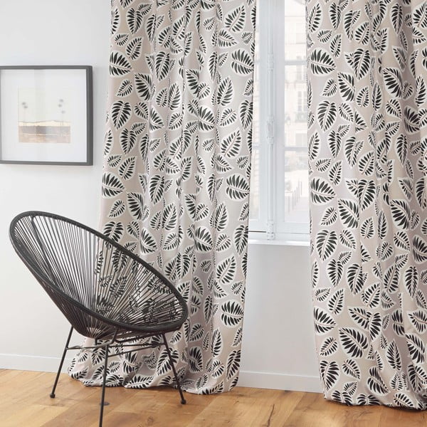 Czarno-beżowa zasłona 140x260 cm Alma – douceur d'intérieur-image-3