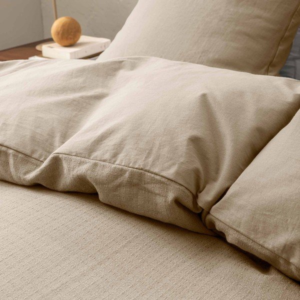 Bawełniana pościel dwuosobowa 3-częściowa w naturalnym kolorze 240x220 cm Clara – douceur d'intérieur-image-1