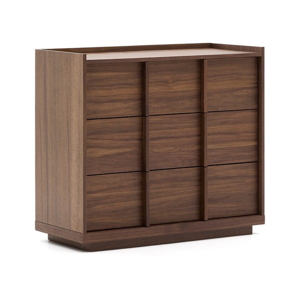 Brązowa komoda w dekorze orzecha 100x78x50 cm Onix – Kave Home-image-3