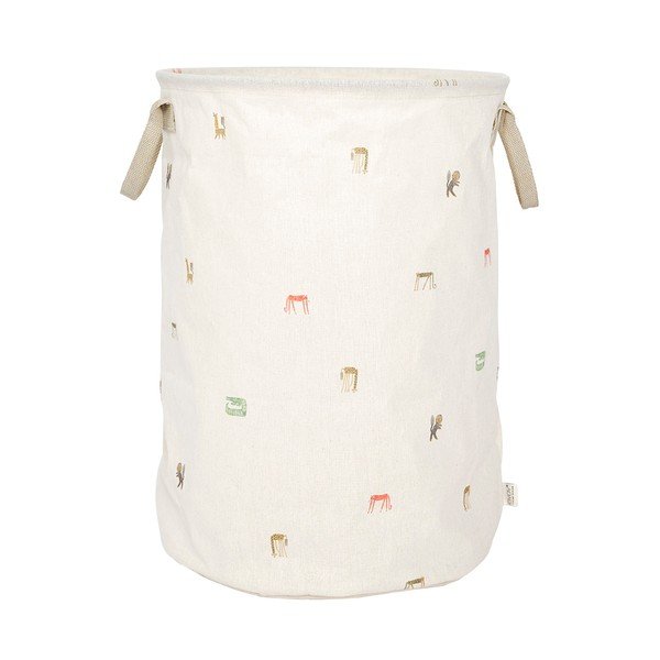 Kremowy tekstylny dziecięcy kosz na zabawki ø 54x38 cm Moira – OYOY Mini