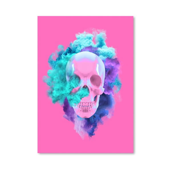 Plakat Americanflat Pink Skull, 30x42 cm