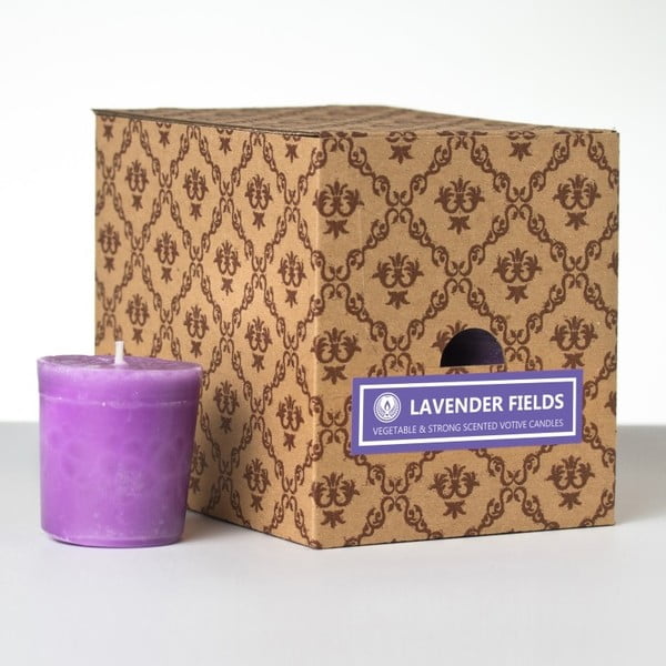 Zestaw 12 świeczek zapachowych Lavender Fields, 15 godzin palenia