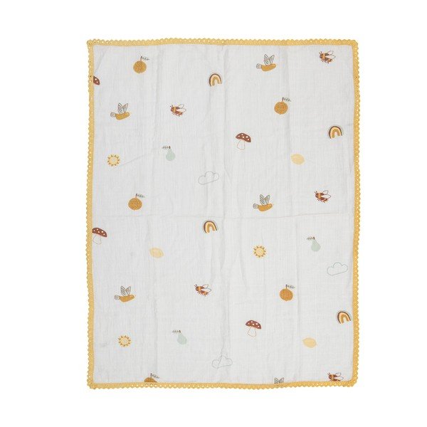 Biały koc dziecięcy 80x100 cm Agnes – Bloomingville Mini-image-2