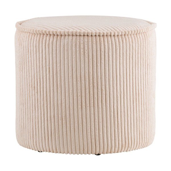 Beżowy sztruksowy puf Taupo – House Nordic-image-2