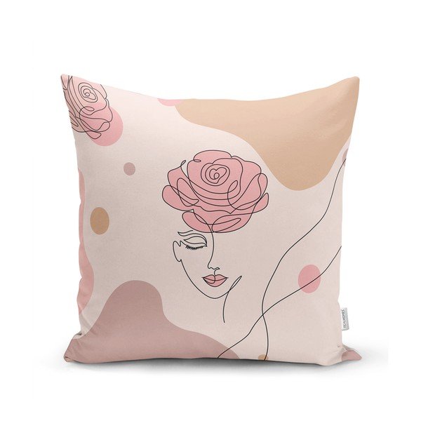 Zestaw 4 dekoracyjnych poszewek na poduszki Minimalist Cushion Covers Draw Art Women, 45x45 cm-image-4