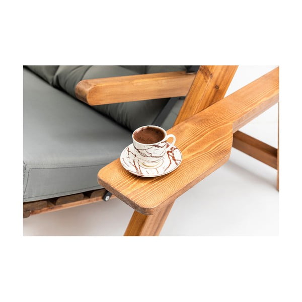 Szara drewniana huśtawka ogrodowa Galata – Floriane Garden-image-4