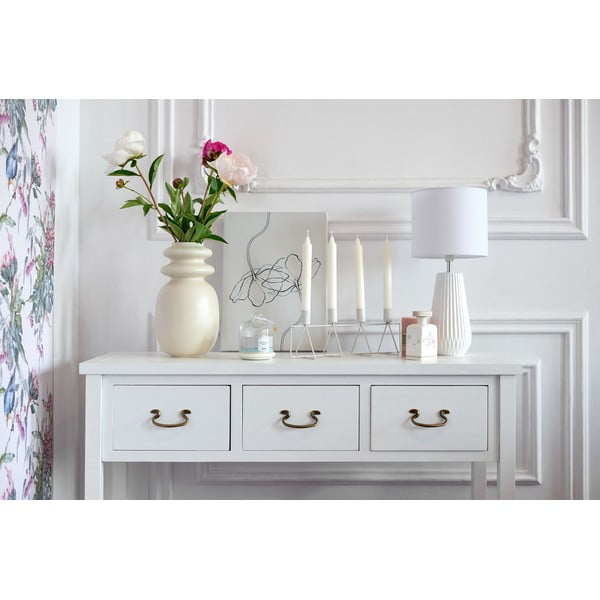 Biały świecznik na 4 świece PT LIVING, dł. 40 cm-image-1