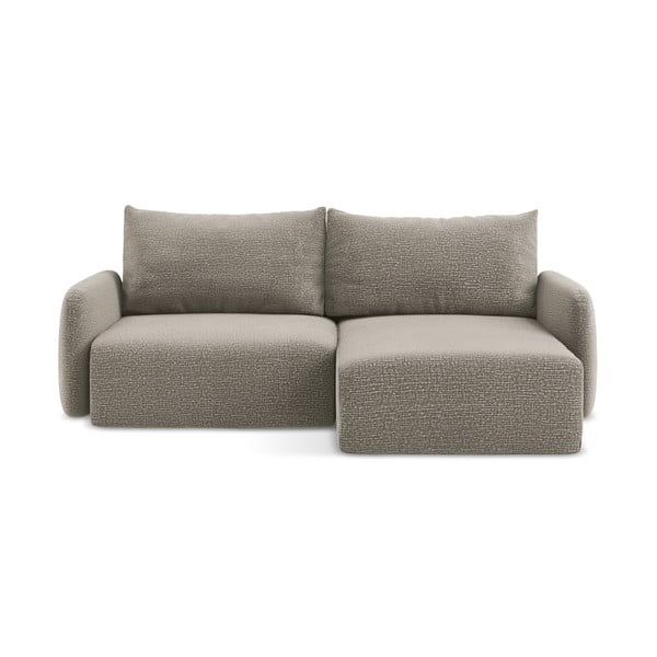 Beżowy rozkładany/ze schowkiem narożnik (prawostronny) Kalena – Makamii