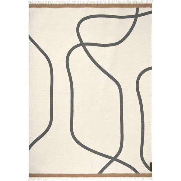 Kremowy koc 130x175 cm Shadow  – Mette Ditmer Denmark