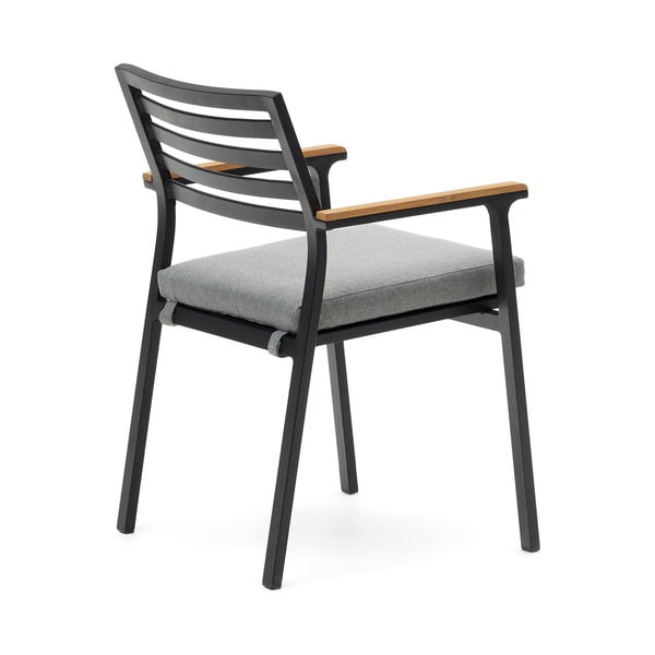 Czarne metalowe krzesło ogrodowe Bona – Kave Home-image-4
