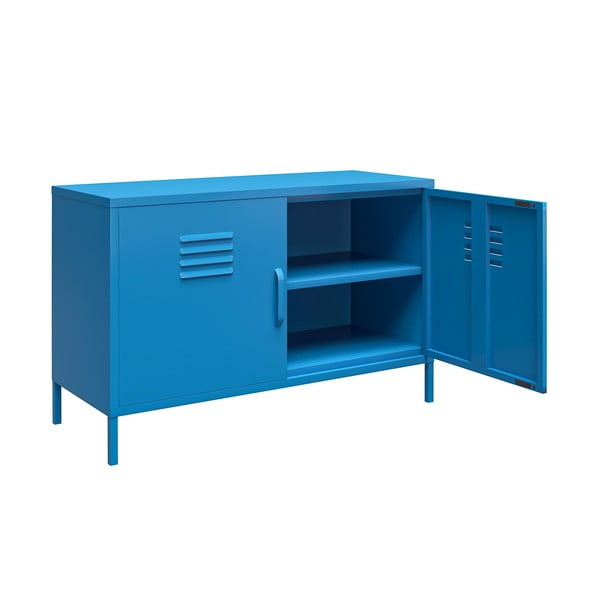 Niebieska metalowa szafka Novogratz Cache, 100x64 cm-image-1