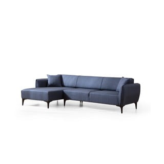 Niebieska sofa narożna Artie Belissimo, lewy narożnik