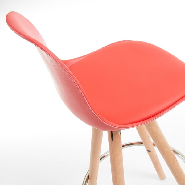 Zestaw 2 czerwonych hokerów La Forma Stag-image-2