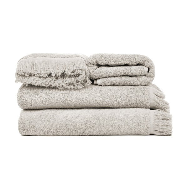Zestaw 4 beżowych ręczników Casa Di Bassi