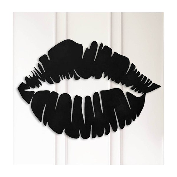 Czarna dekoracja ścienna Lips
