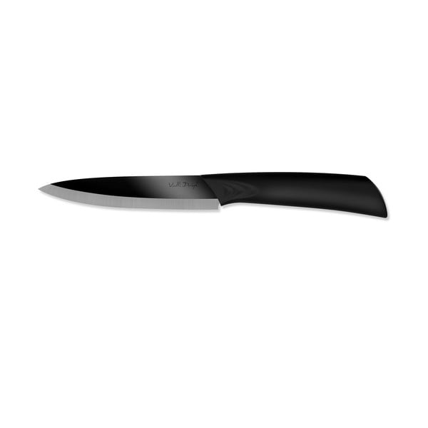 Ceramiczny nóż z polerowanym ostrzem, 12,5 cm, czarny