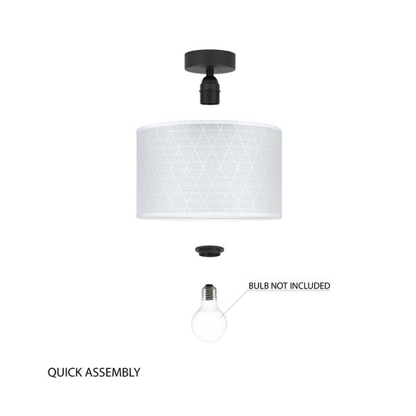 Biała lampa sufitowa ze wzorem trójkątów Sotto Luce Taiko-image-4