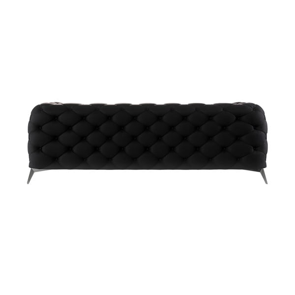 Czarna aksamitna sofa 225 cm Chelsea – Ropez-image-2