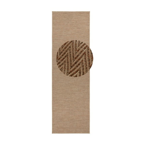 Brązowy chodnik BT Carpet Nature 500, 80x250 cm