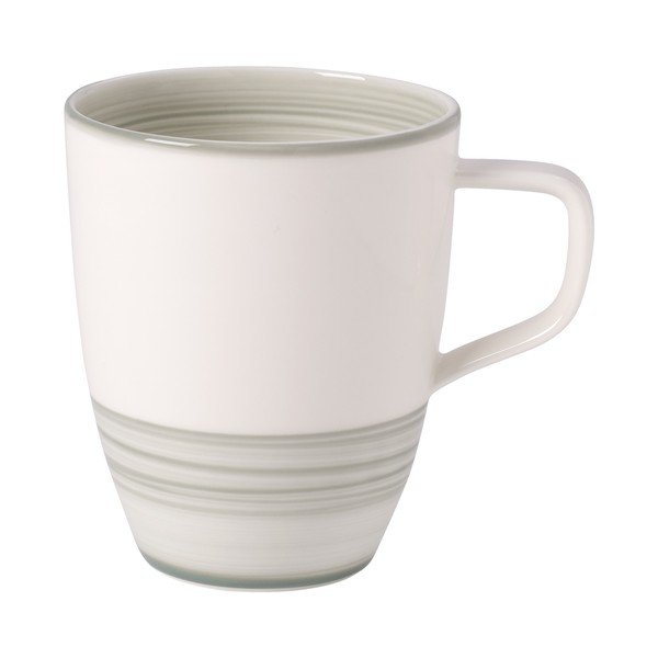 Biało-zielony kubek porcelanowy Villeroy & Boch Artesano Nature, 0,38 l