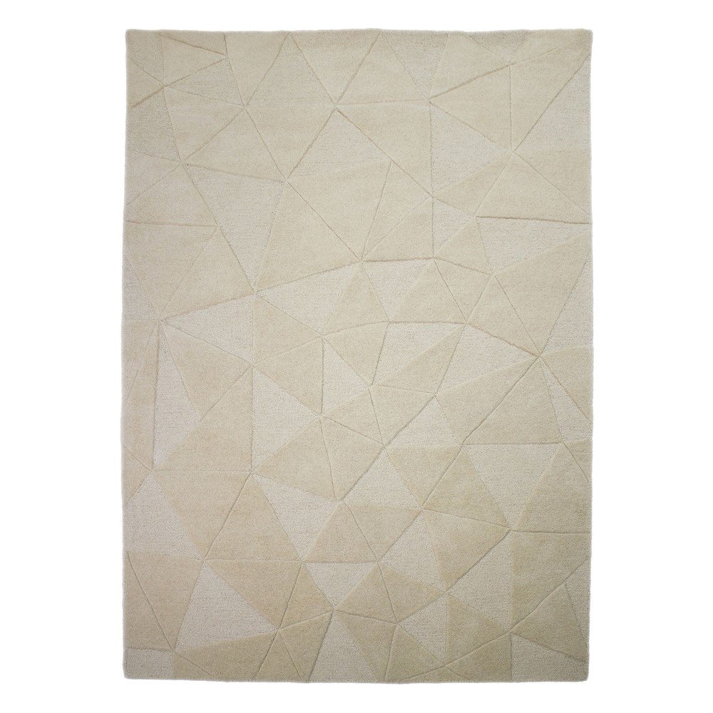 Beżowy wełniany dywan tkany ręcznie 160x230 cm Shard – Flair Rugs