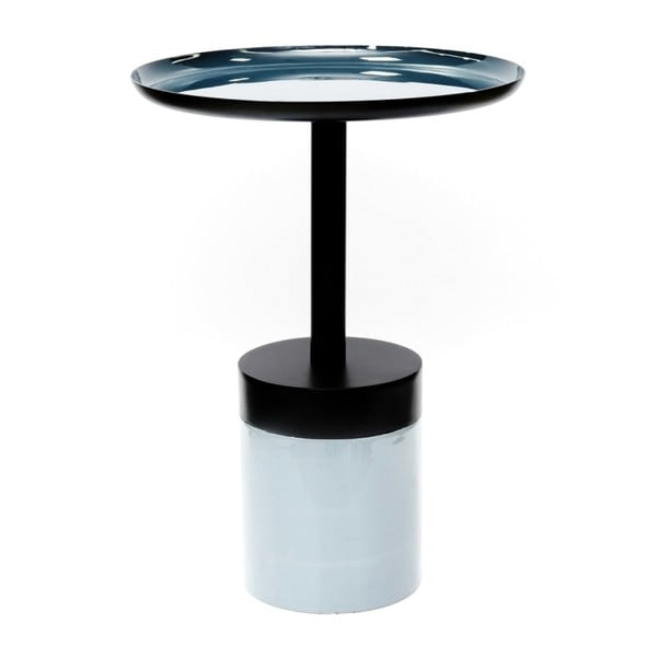Niebiesko-czarny stolik 360 Living Valbona, ⌀ 41 cm