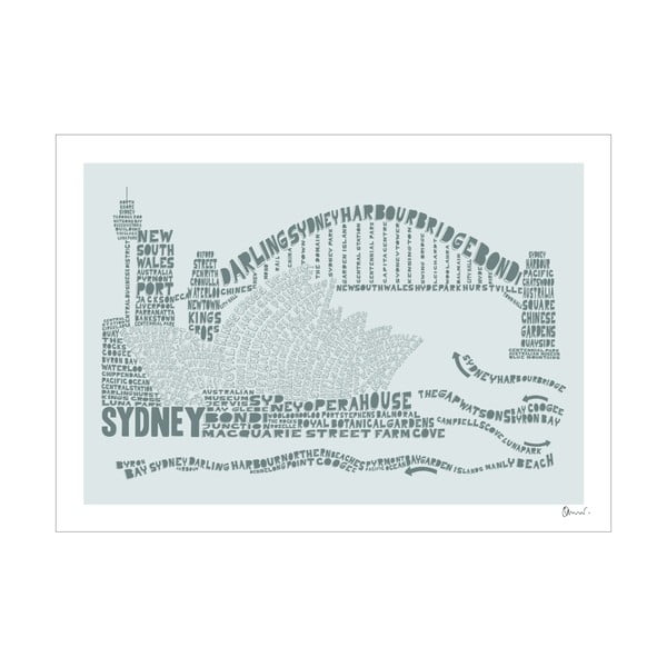 Plakat Sydney Grey&Grey, 50x70 cm