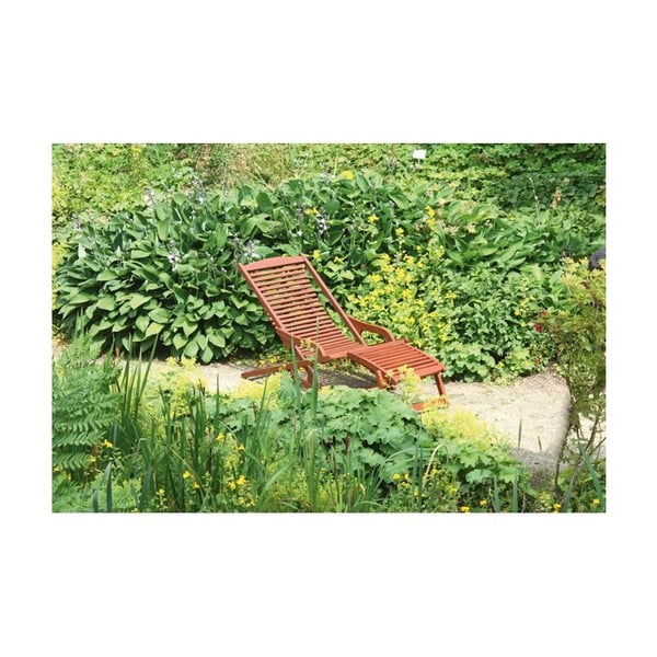 Ogrodowy leżak składany z drewna eukaliptusowego Garden Pleasure Alaska-image-1