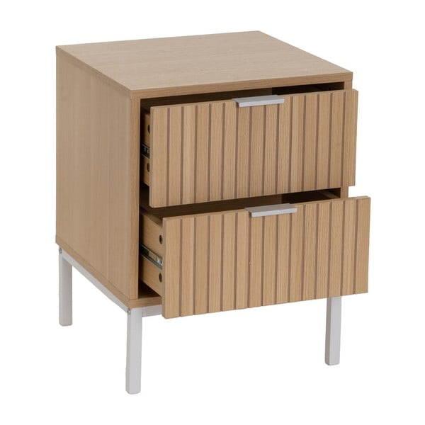 Szafka nocna w dekorze dębu w naturalnym kolorze Mid-Lines – Casa Selección-image-1