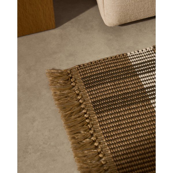 Beżowy dywan dwustronny tkany ręcznie 60x90 cm Barani – Kave Home-image-2