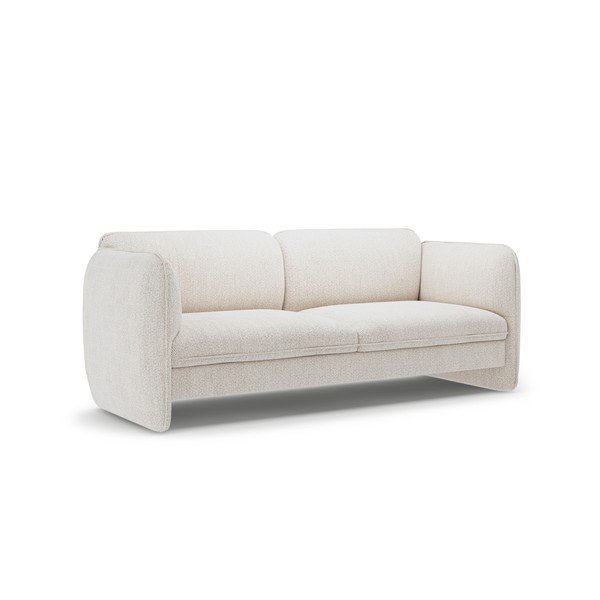 Kremowa sofa z tkaniny szenilowej 204 cm Georgia – Micadoni -image-2