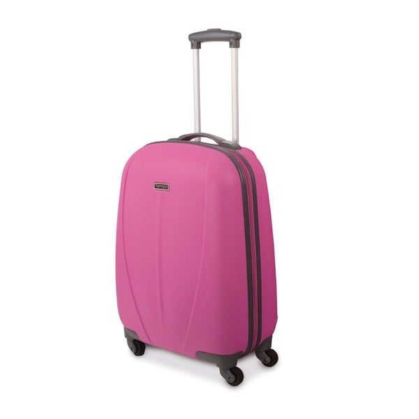 Różowa walizka na kółkach Tempo, 50cm