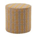 Żółty puf z tkaniny szenilowej Sarli – WOOOD