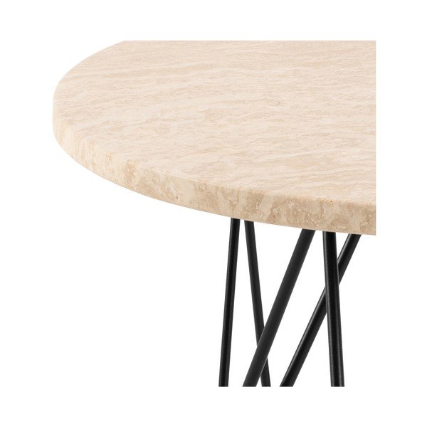 Okrągły stolik z blatem w dekorze marmuru ø 55 cm Prunus – Actona-image-4