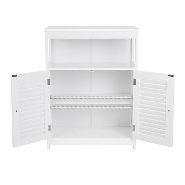 Biała szafka z półką i drzwiczkami Songmics, wys. 80 cm-image-2