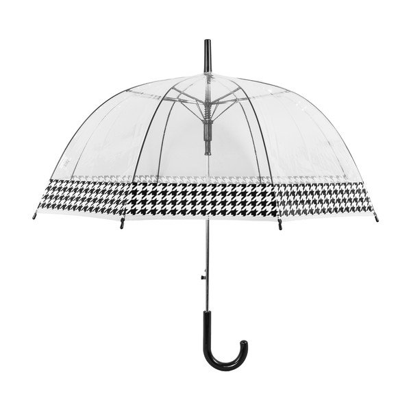 Przezroczysty automatyczny parasol odporny na wiatr Ambiance Dog Stooth, ⌀ 84 cm