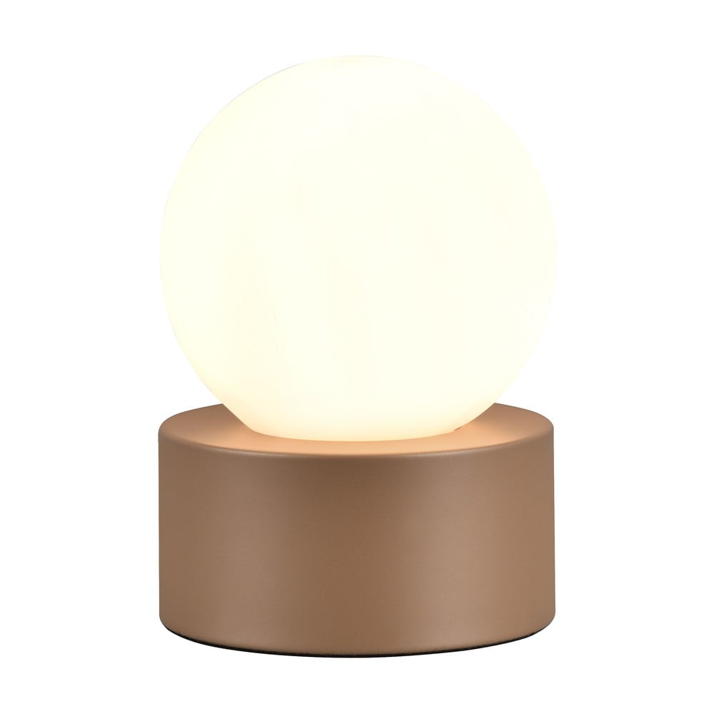 Biało-brązowa lampa stołowa (wys. 17 cm) Countess – Reality (zdjęcie 3)