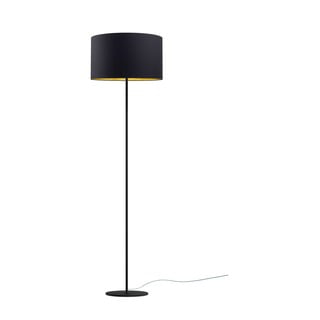 Czarna lampa stojąca z detalami w kolorze złota Sotto Luce Mika, ⌀ 40 cm