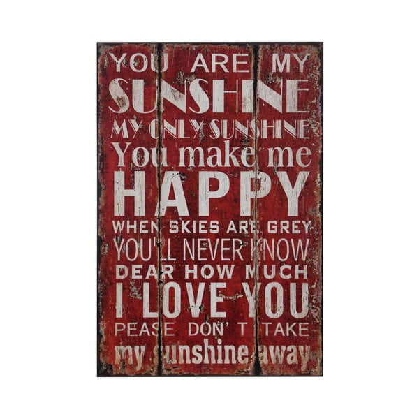 Obraz You Are My Sunshine, 25x38 cm