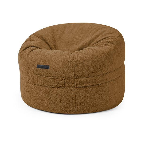 Brązowy dziecięcy worek do siedzenia z materiału bouclé Roll 80 – SLOWDOWN