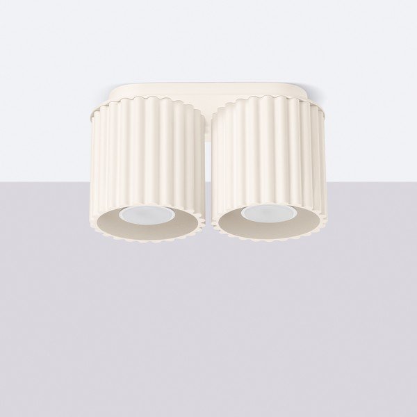 Beżowa metalowa lampa punktowa 10x21 cm Zora – Sollux-image-4